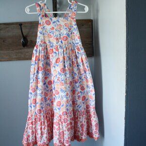 haute hippie Size 5 Orange/Blue Linen Dress